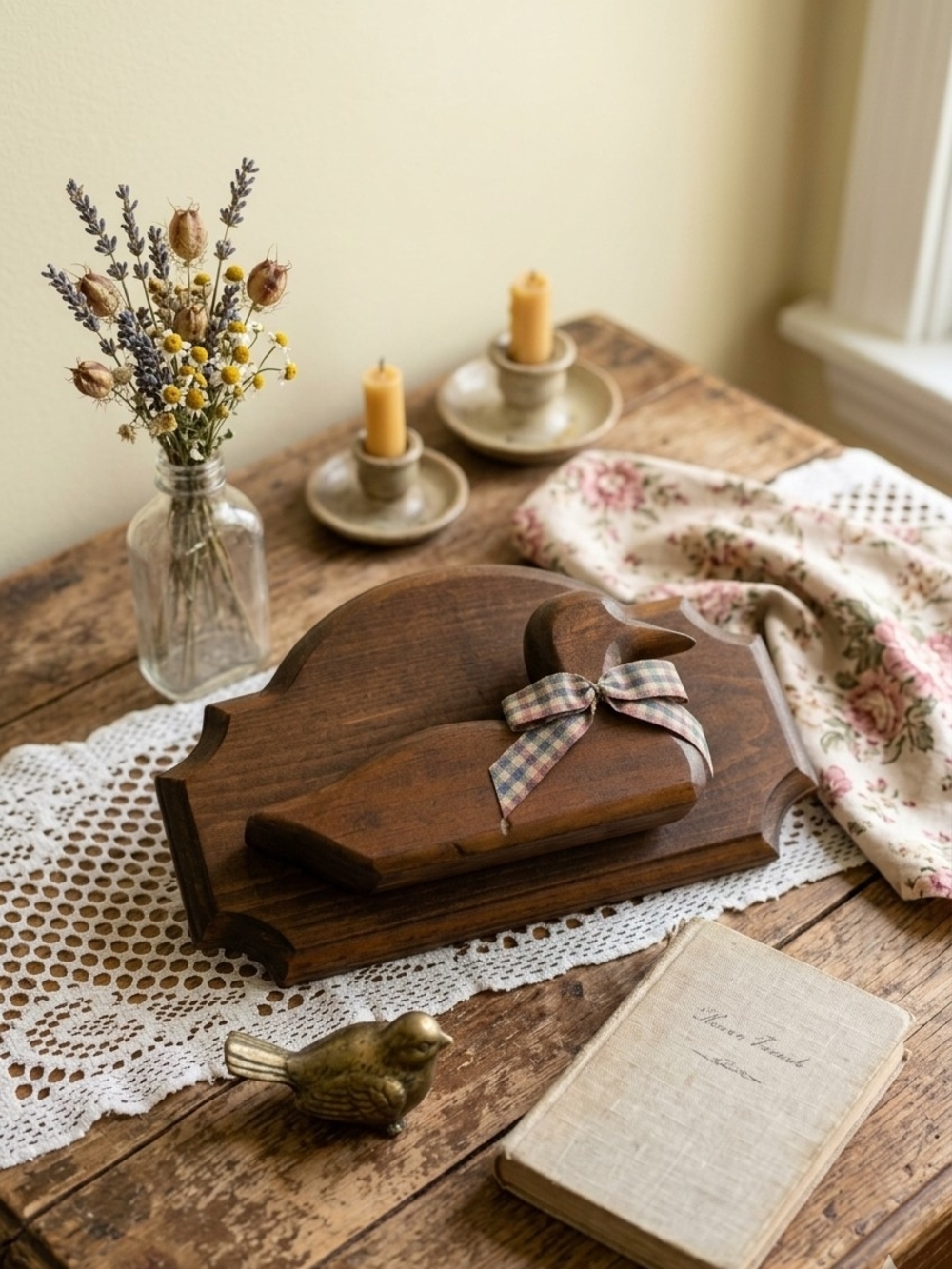 Vintage Wooden Goose Wall Plaque – Farmhouse Country Decor
